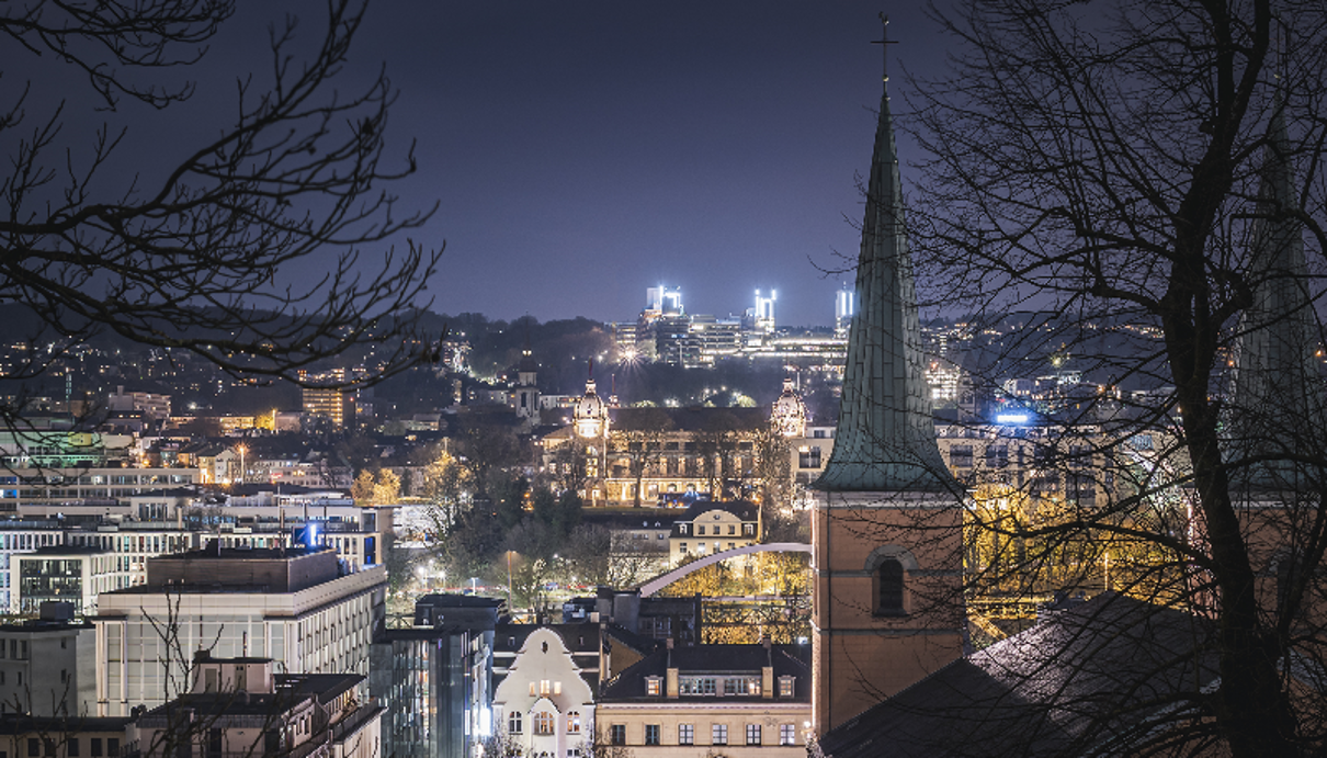 Wuppertal at night