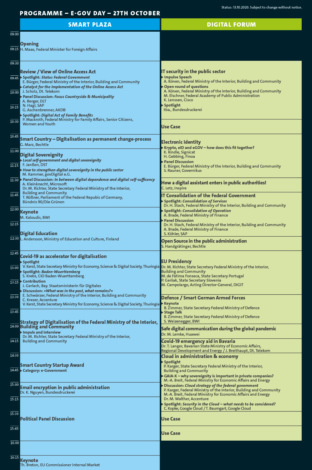 Program grid E-Government Day