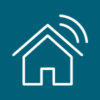 Themengebiet Smart Living. Symbolbild für Erhöhung des Wohnkomforts für alle etwa durch drahtlos vernetzte Haushaltsgeräte.